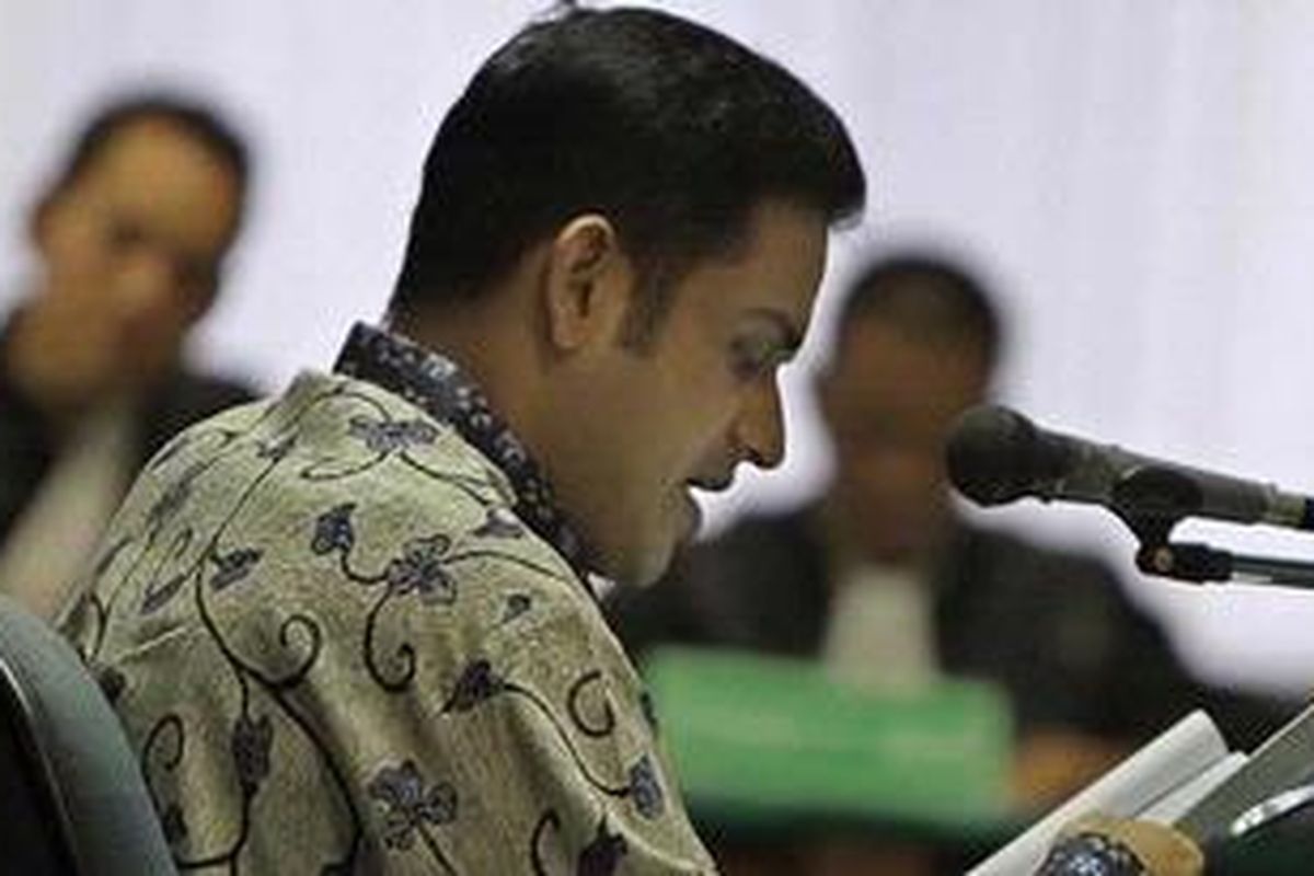 Mantan Bendahara Umum Partai Demokrat Muhammad Nazaruddin.