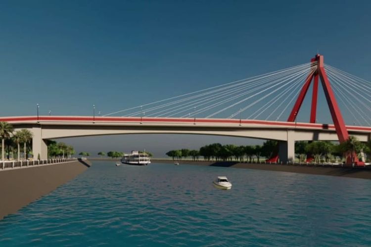 Desain Jembatan Aek Tano Ponggol di Provinsi Sumatera Utara (Sumut).