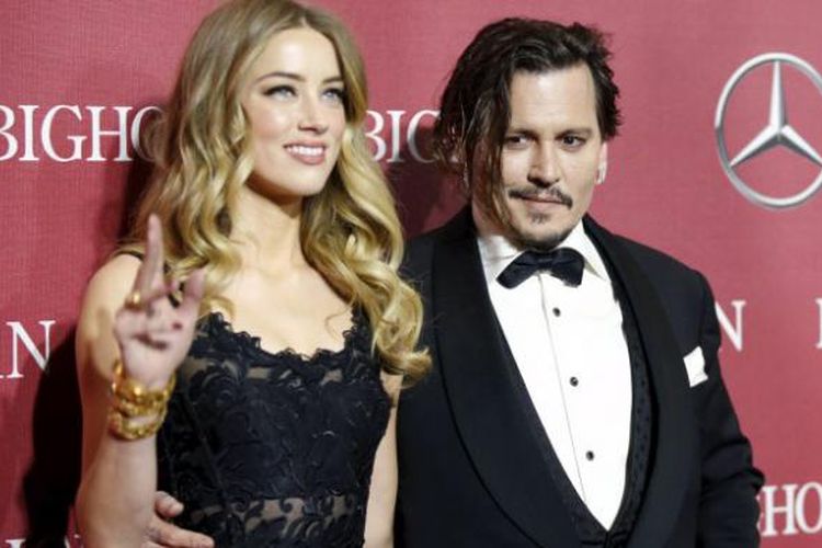 Pasangan Johnny Depp dan Amber Heard. 
