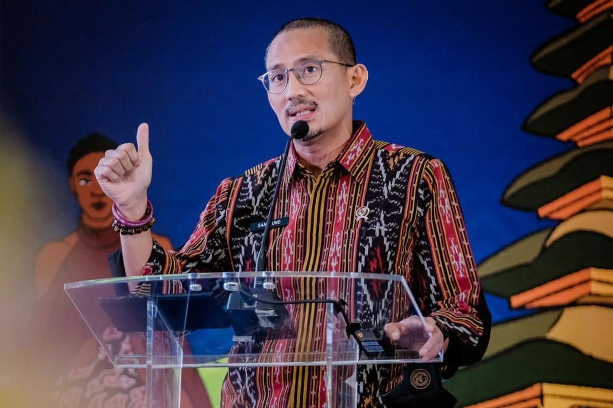 Menteri Pariwisata dan Ekonomi Kreatif (Menparekraf) Sandiaga Uno dalam Rakornas Parekraf 2022 