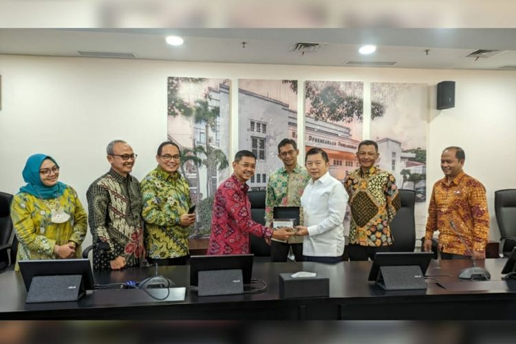 Kunjungan Ketua Umum DPN Ikatan Nasional Konsultan Indonesia (INKINDO) Erie Haryadi ke Kementerian PPN/Bappenas di Jakarta, Selasa (31/1/2023).