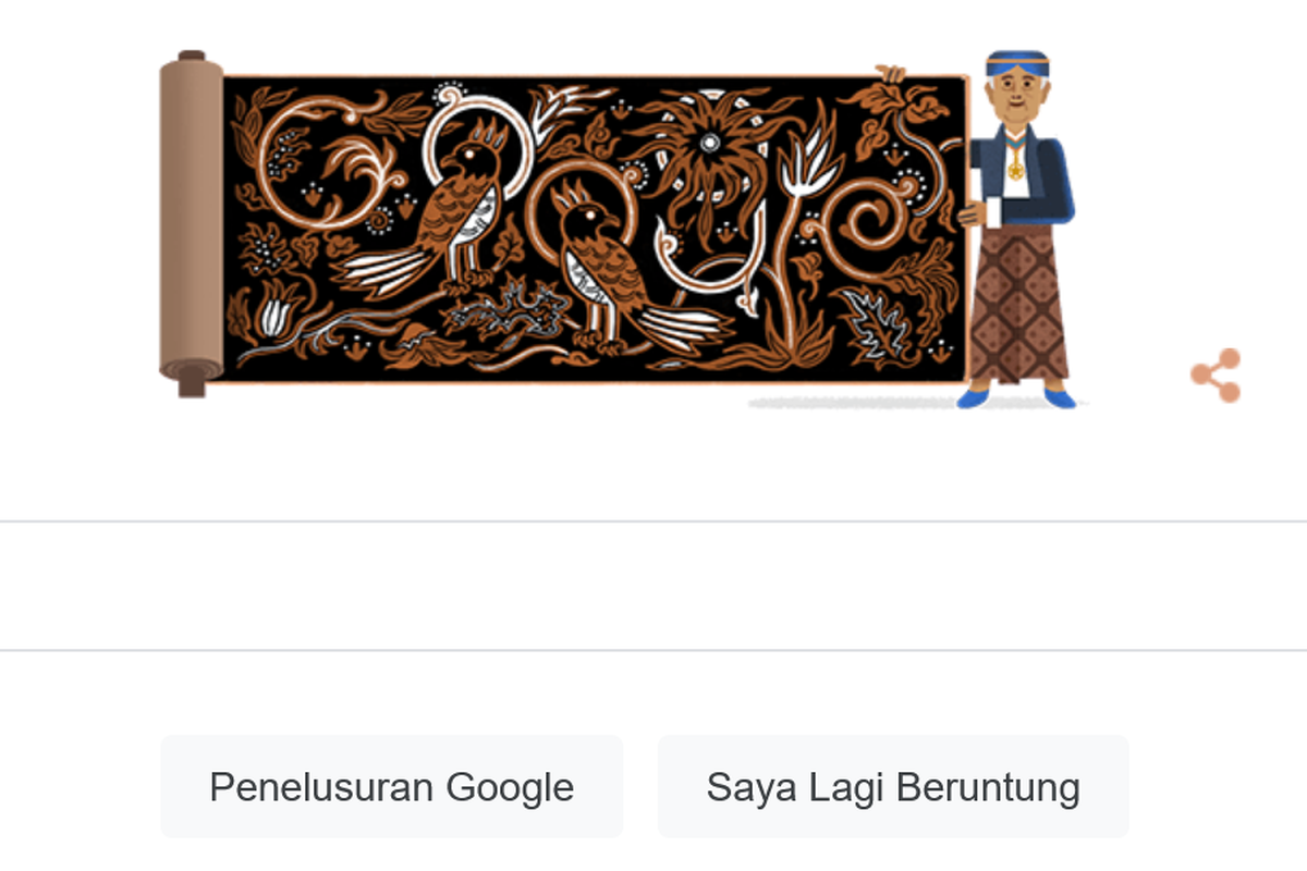 Google Doodle yang bertema budayawan Indonesia asal Surakarta