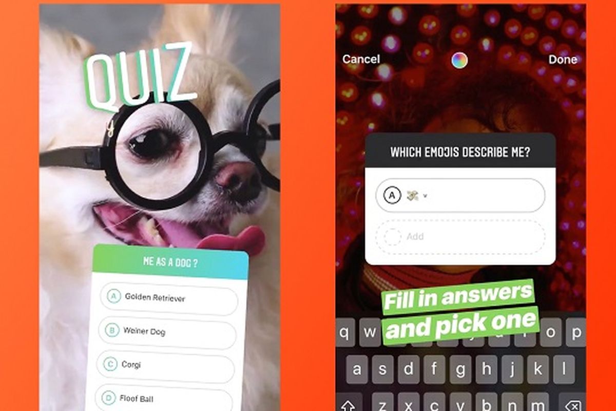 Fitur stiker di Instagram Stories