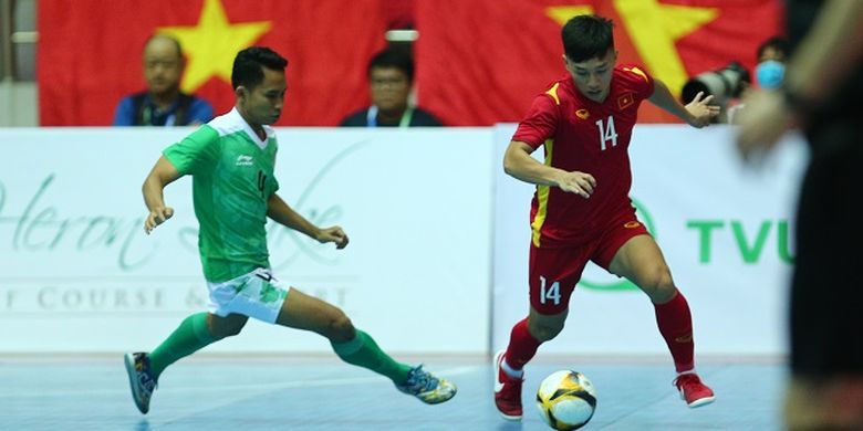 Timnas Futsal Indonesia vs Vietnam pada ajang SEA Games 2021.