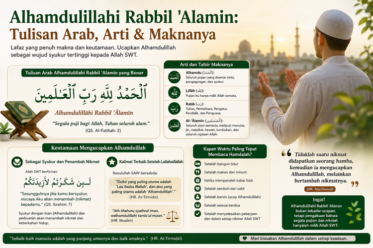 Alhamdulillahi Rabbil 'Alamin: Tulisan Arab, Arti & Maknanya