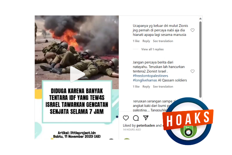 Hoaks, IDF tawarkan gencatan senjata selama tujuh jam kepada Hamas