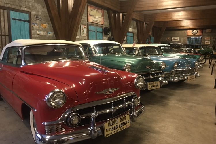 Jejeran koleksi mobil Chevrolet di Museum Angkut, Kota Batu, Jawa Timur