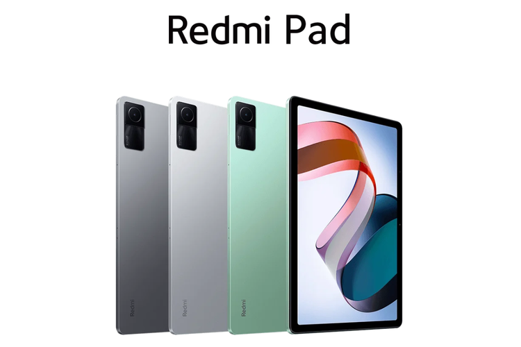 Redmi Pad meluncur di India dalam pilihan warna Graphite Grey, Moonlight Silver, dan Mint Green.