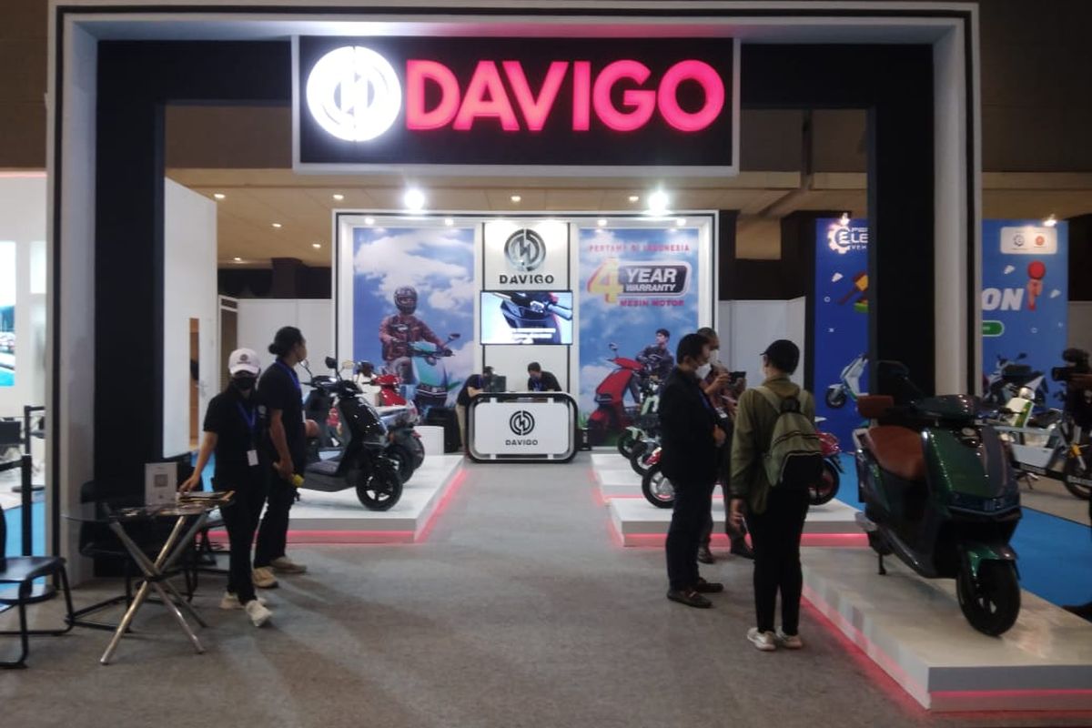 Merek sepeda motor baru Davigo tampil di Periklindo Electric Vehicle Show (PEVS) 2022.