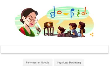 Google Doodle ulang tahun Ibu Soed