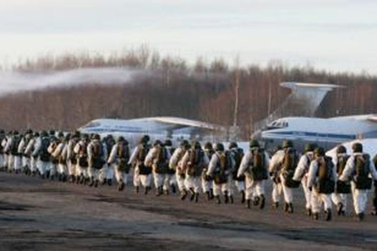 Pasukan lintas udara Rusia.