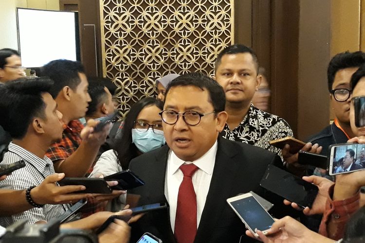 Wakil Ketua Umum Partai Gerindra, Fadli Zon, di Hotel Sultan, Jakarta Pusat, Kamis (28/3/2019).