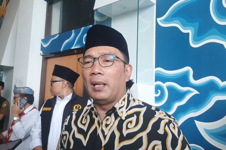 Gubernur Jawa Barat Ridwan Kamil saat ditemui di Gedong Budaya Soreang, Kabupaten Bandung, Jawa Barat pada Senin (28/8/2023)