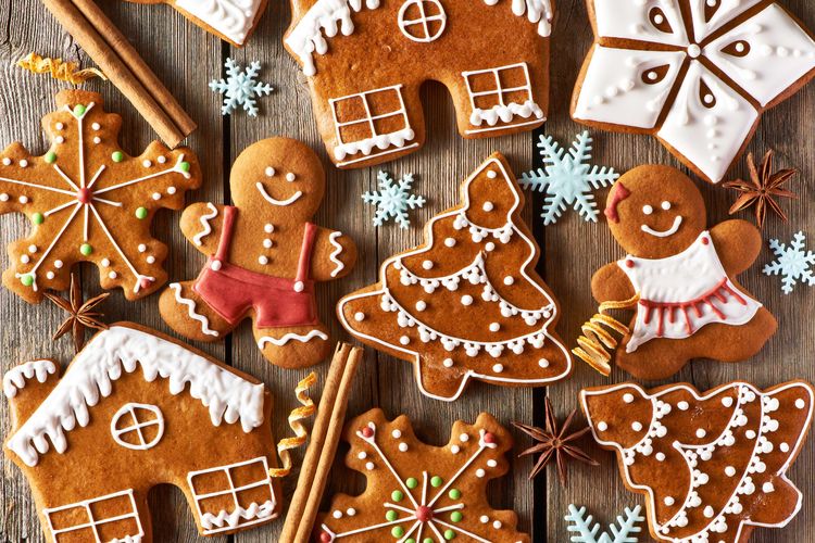 Un ejemplo de galletas de jengibre