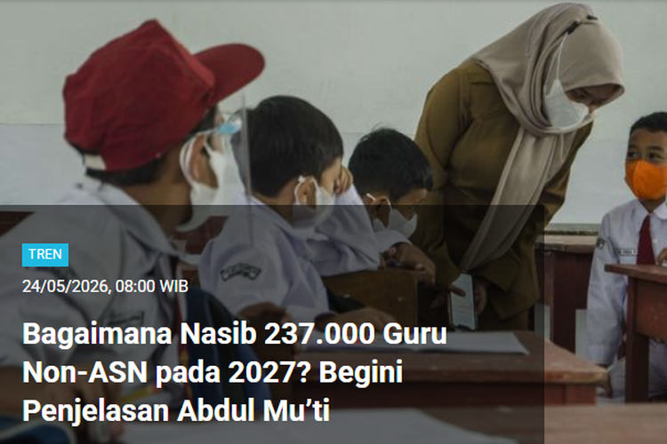 [POPULER TREN] Nasib 237.000 Guru Non-ASN pada 2027 | RI Bersiap Hadapi El Nino