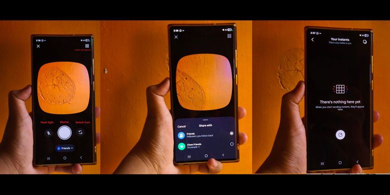 Cara menggunakan fitur Instant di Instagram.