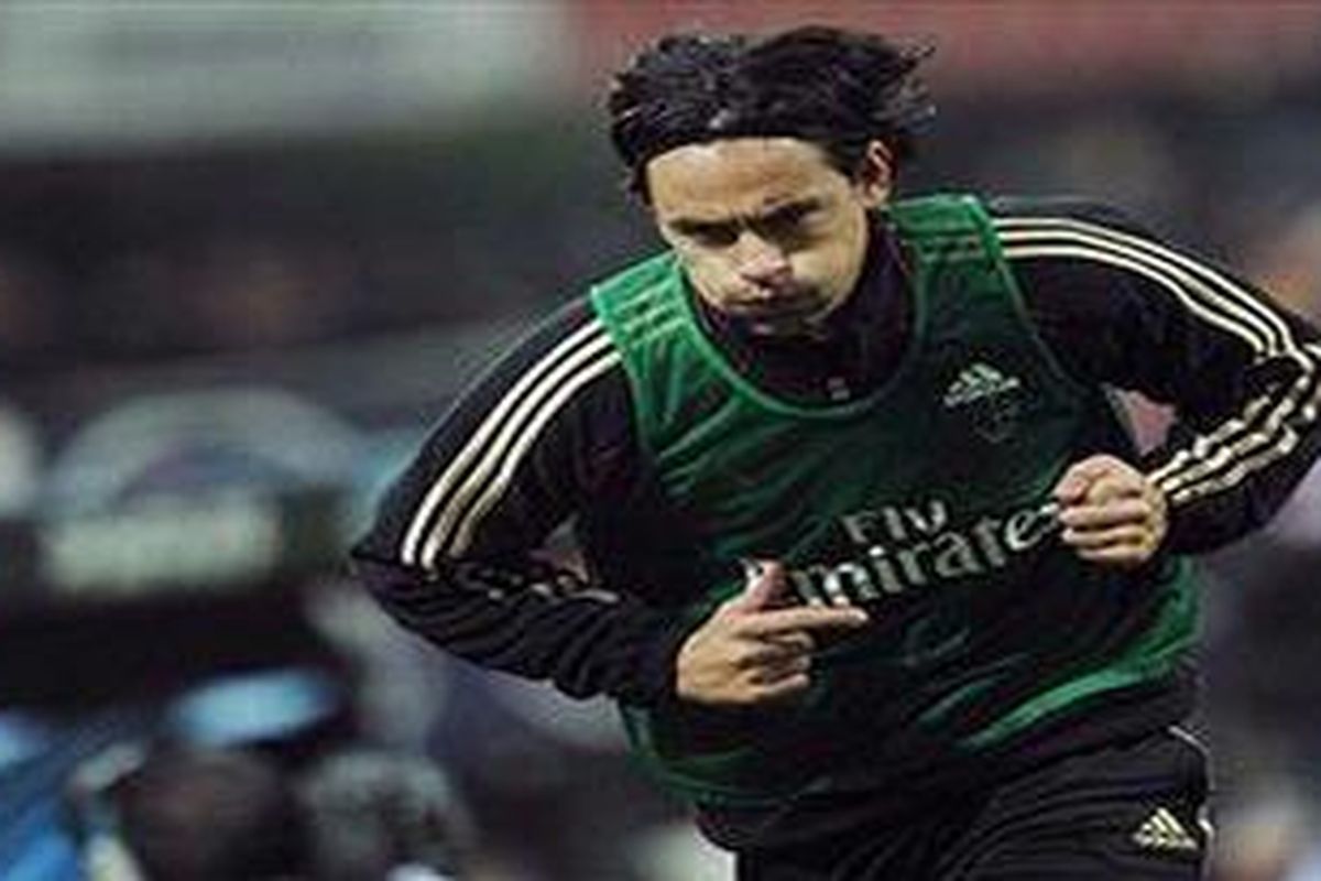 Striker AC Milan, Filippo Inzaghi.