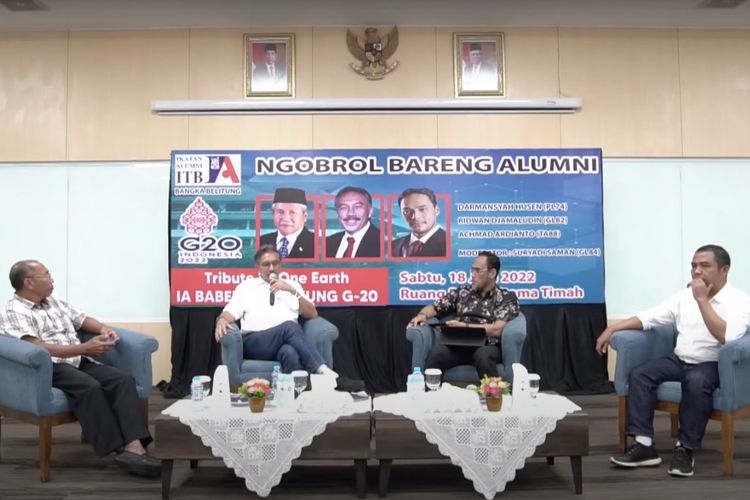 Diskusi alumni ITB di Pangkalpinang, Bangka Belitung terkait kebutuhan pembangunan daerah, Sabtu (18/6/2022).