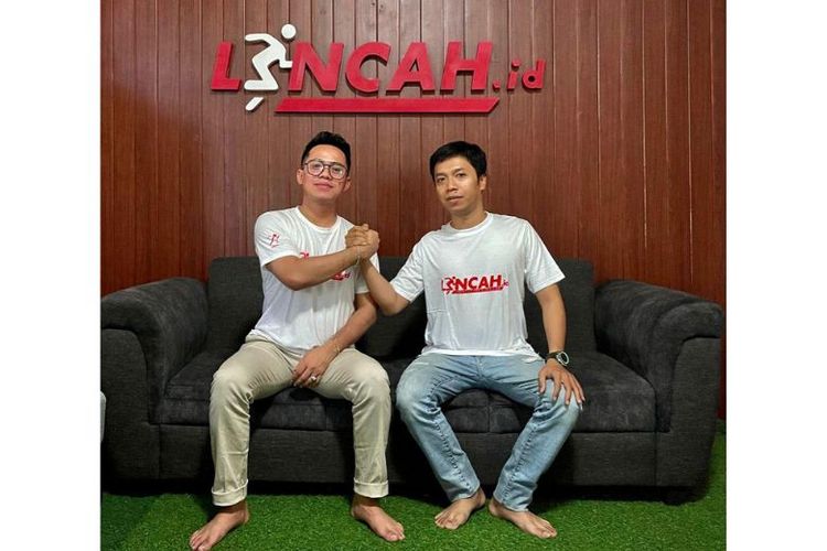 Pendiri Lincah.id Yudha Trisna Satria Pamungkas dan Muhammad Aziz Rifai.