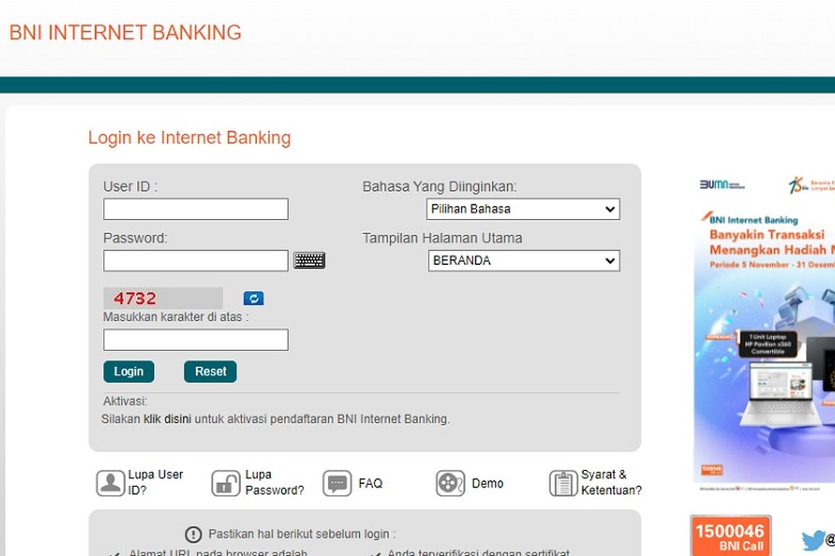 Cara daftar BNI internet banking di ATM secara mudah dan aman