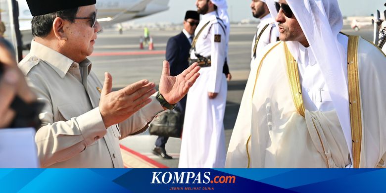 Prabowo Tiba di Qatar, Bakal Bertemu dengan Emir Qatar di Doha