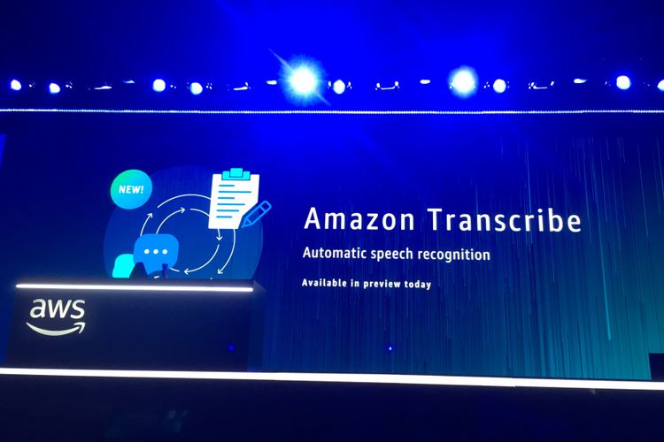 Pengenalan Amazon Transcribe di AWS re: Invention 2017 di Las Vegas, Amerika Serikat, Rabu (29/11/2017) waktu setempat.