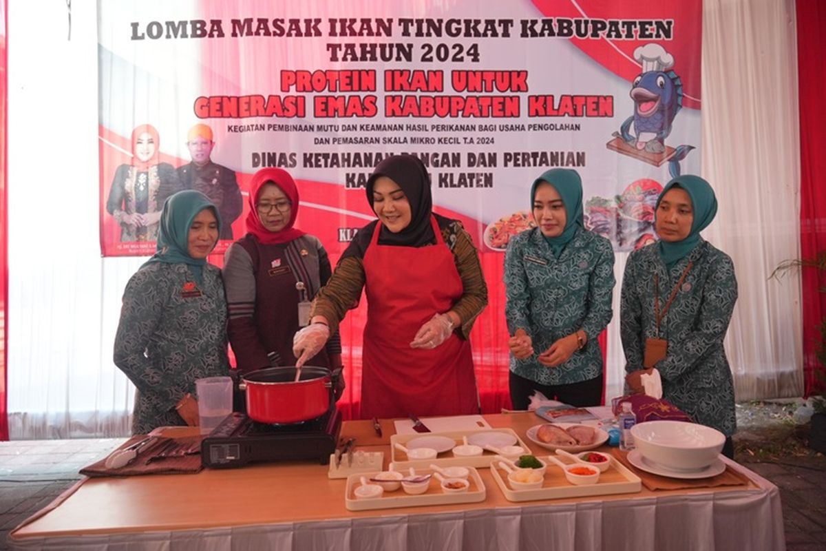 Suasana lomba masak yang diadakan DKPP Kabupaten Klaten. 