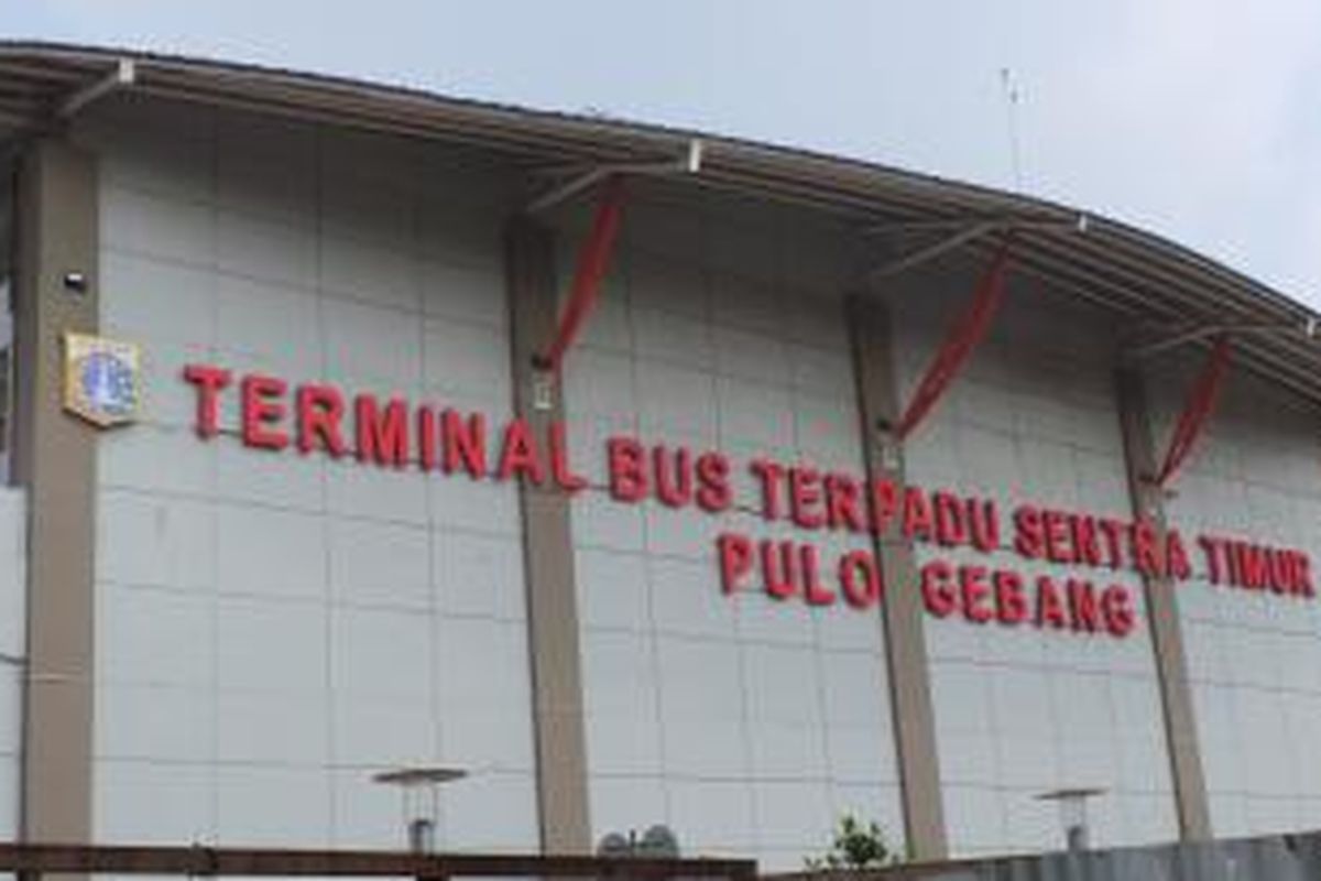 Terminal Bus Terpadu Sentra Timur Pulogebang, Cakung, Jakarta Timur. Kamis (3/7/2014).