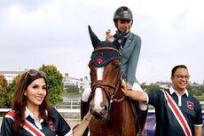 Semarakkan HUT Jakarta, Anies Baswedan Hadiri Kejuaraan Berkuda Equestrian di JIEP