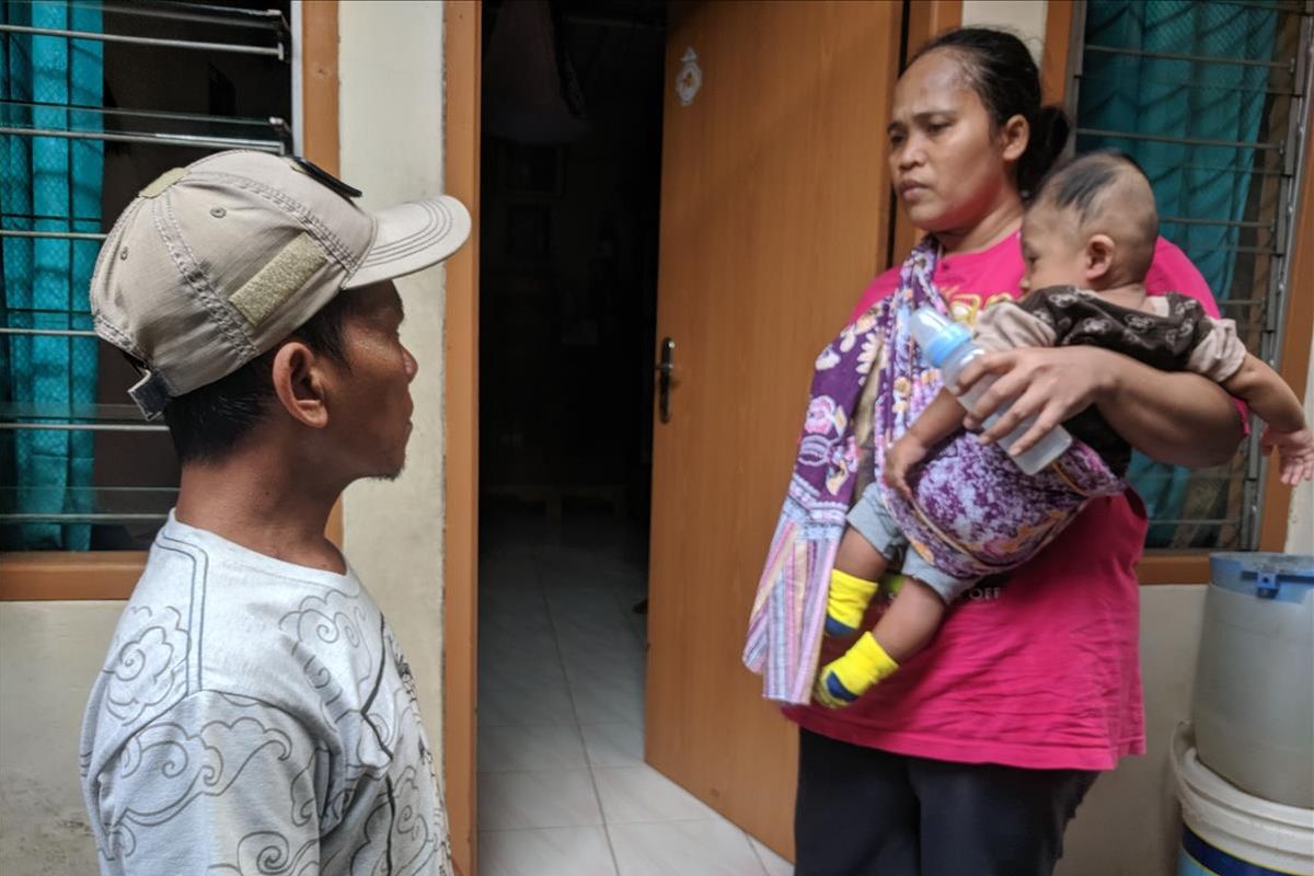 Suami dan Bibi pelaku buang anak di Pejegalan, Penjaringan, Jakarta Utara
