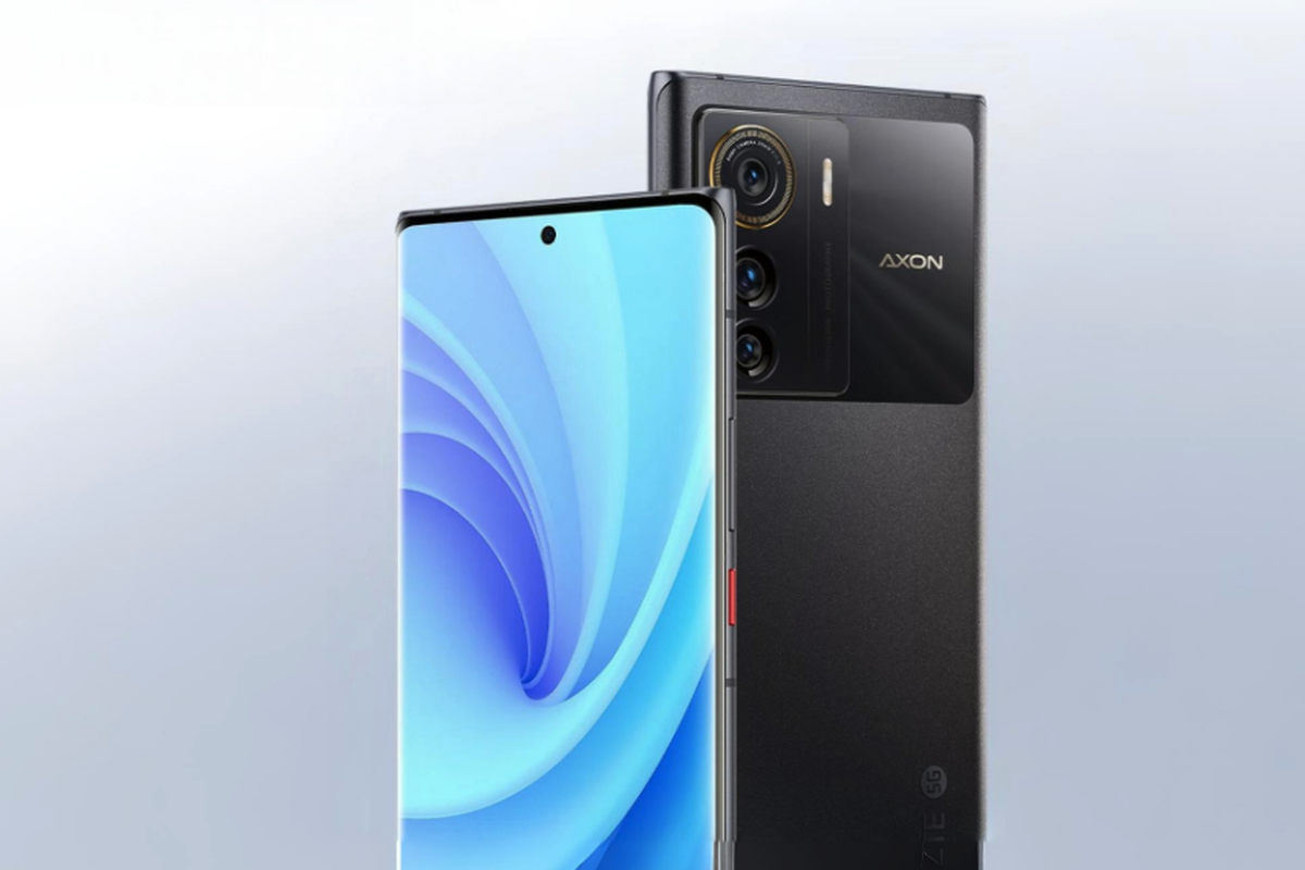 Tampilan layar depan dan belakang ZTE Axon 50 yang sudah resmi dirilis di pasar China