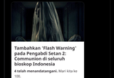 Pengabdi Setan 2: Communion Pasang Flash Warning, Joko Anwar Terima Kasih 