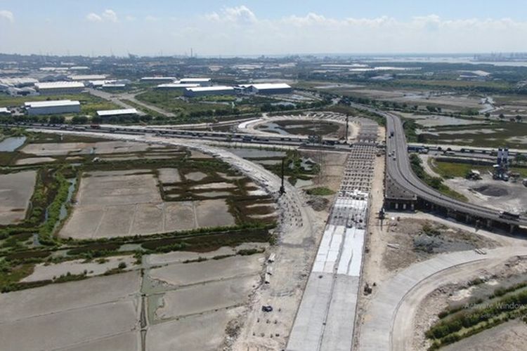 Progres Konstruksi Capai 66,61%, Modifikasi Simpang Susun Romokalisari Akses Pendukung Jalan Tol Surabaya - Gresik
