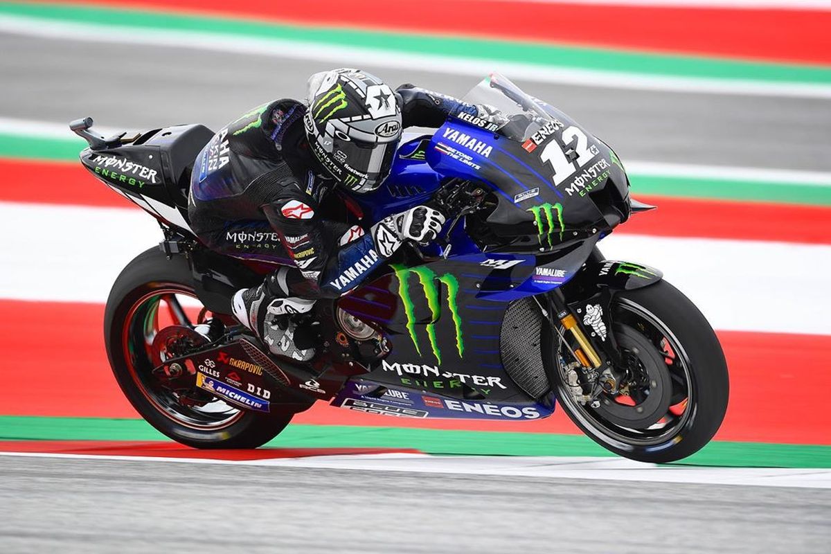 Maverick Vinales saat latihan bebas di MotoGP Austria 2020