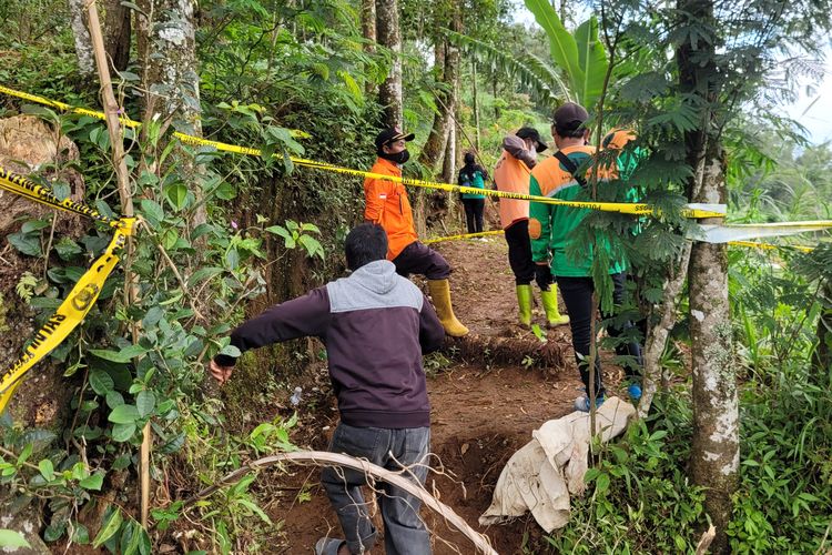 Lokasi kuburan massal korban Tohari (45) alias Mbah Slamet di Desa Balun, Kecamatan Wanayasa, Kabupaten Banjarnegara, Jawa Tengah.