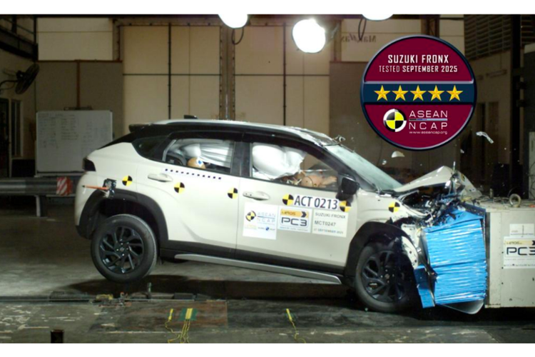 Suzuki Fronx meraih rating keselamatan 5 bintang dari New Car Assessment Program for Southeast Asian Countries (ASEAN NCAP).