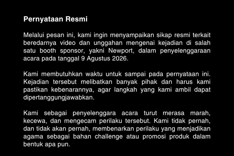 The Sounds Project Tanggapi Viral Video Baca Al Quran Jadi Tantangan di Booth Miras