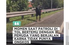 Momen Polisi Beri Tumpangan Pemuda yang Berjalan Kaki 2 Hari karena Tak Punya Ongkos