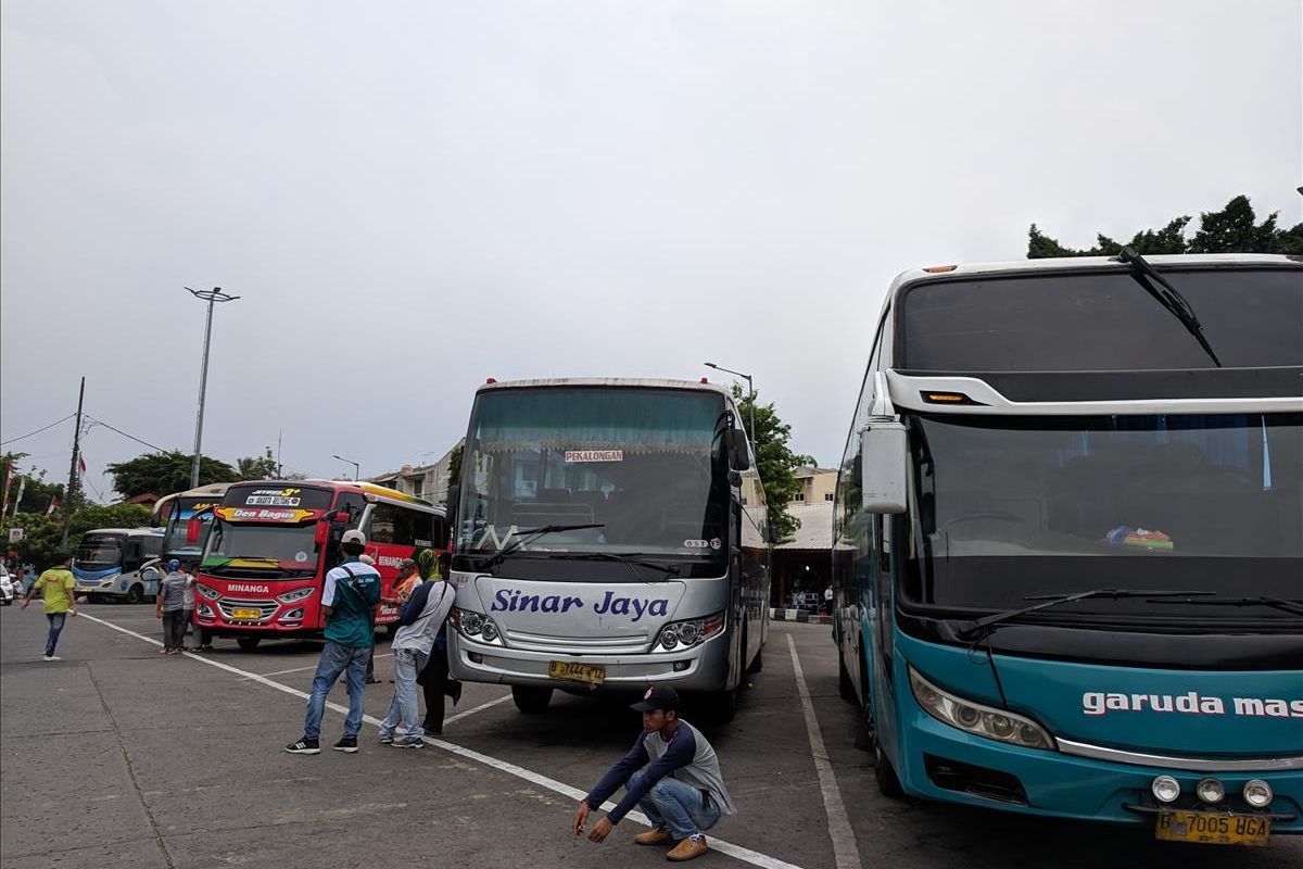 suasana terminal Kalideres, Jakarta Barat, Rabu (15/5/2019)