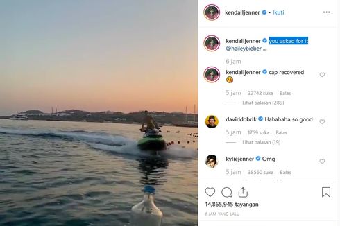 Berbikini di Atas Jetski, Kendall Jenner Sukses Ikut Tantangan Tutup Botol