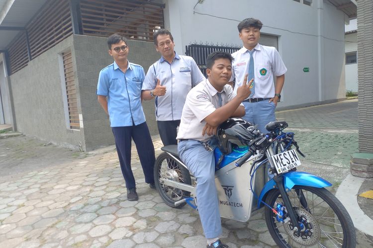 Siswa SMK Muhammadiyah 3 Yogyakarta Bikin Motor Drag Listrik, Top Speed 134 Km per Jam