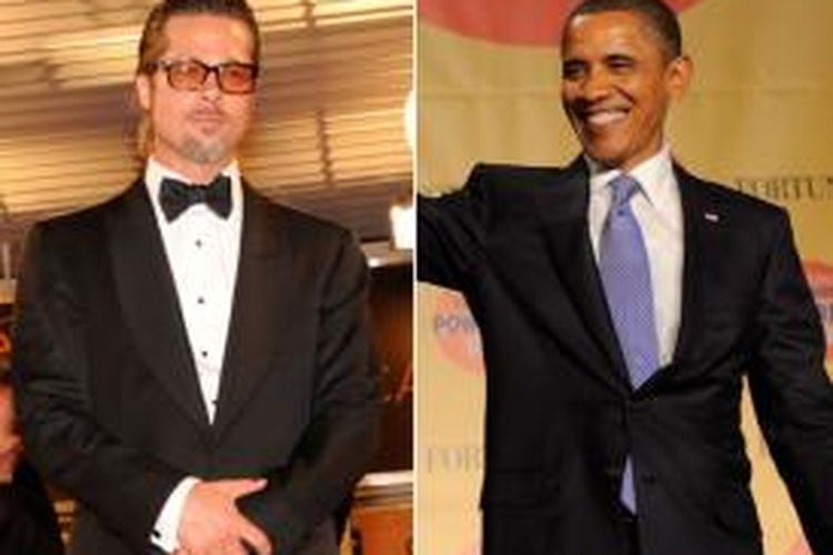 Aktor Hollywood Brad Pitt ternyata masih sepupu jauh Presiden AS Barack Obama.