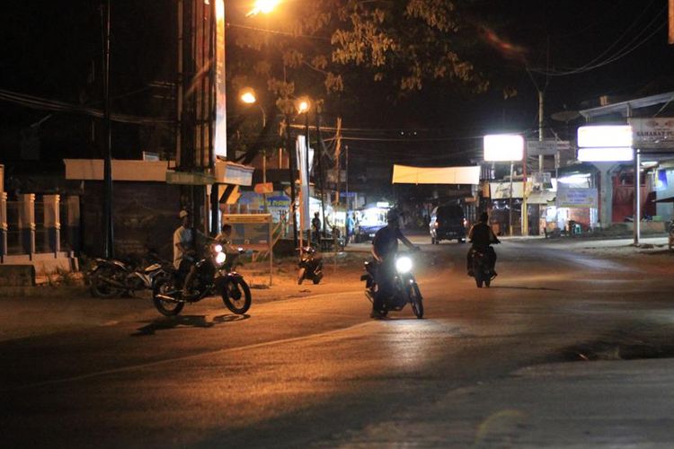 Suasana di Bayah, Kabupaten Lebak kondusif pasca Gempa Magnitudo 5,2 terjadi di 59 kilometer barat daya Bayah, Minggu (28/7/2019)