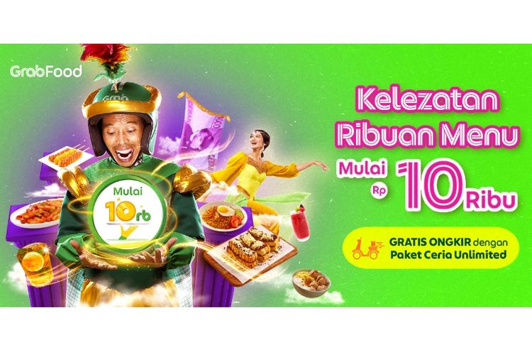 Menu Rp 10.000 yang bisa didapatkan di layanan GrabFood.