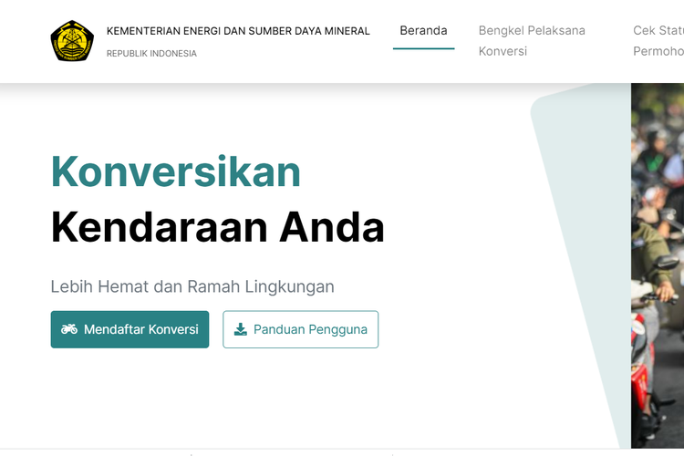 Web Konversi motor listrik