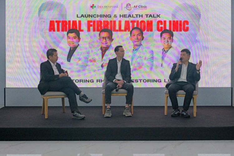 Sesi health talk bersama para dokter jantung saat peresmian AF Clinic. 