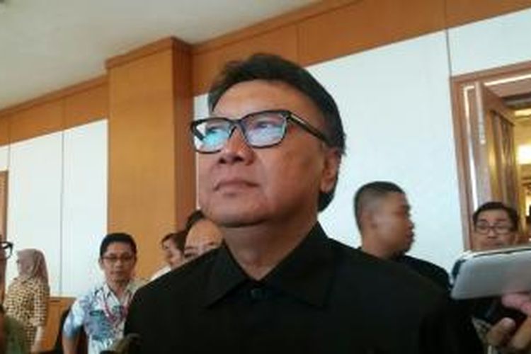 Menteri Dalam Negeri Tjahyo Kumolo saat ditemui di kawasan Sudirman, Jakarta, Rabu (28/10/2015)