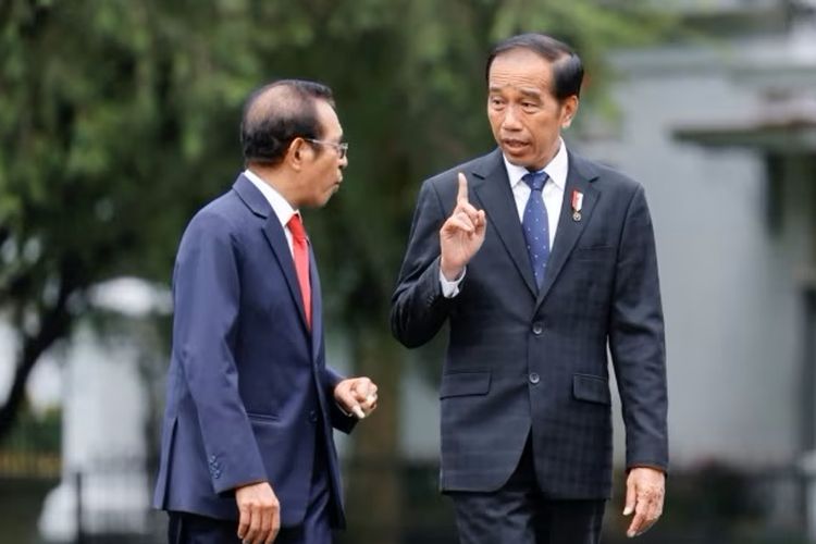 Presiden Joko Widodo saat berbincang dengan Perdana Menteri Timor Leste Jose Maria de Vasconcelos di Istana Kepresidenan Bogor, 13 Februari 2023.