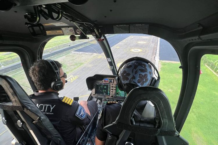 Pameran Heli Expo Indonesia digelar di Tangerang.