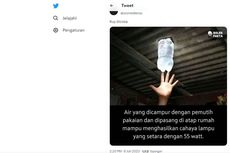 Air Dicampur Pemutih Pakaian Disebut Bisa Hasilkan Cahaya Lampu 55 Watt, Benarkah?